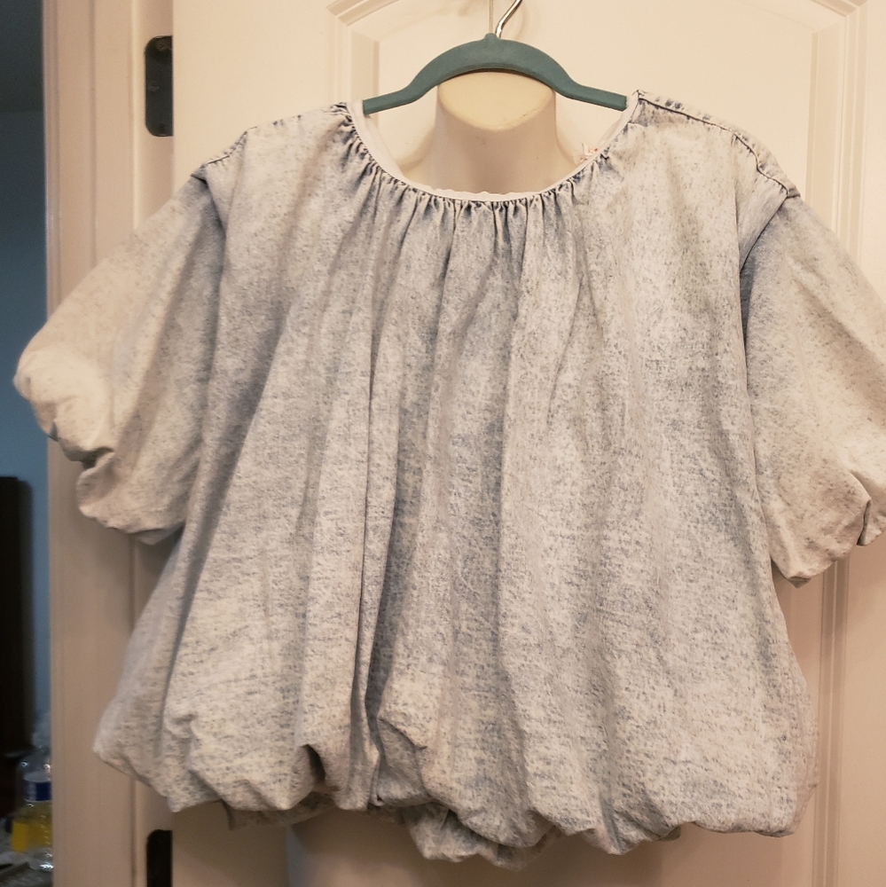 Mazik Denim puffer Blouse